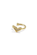 Orecchini a cerchio in acciaio inossidabile con cuore, serie Daily Daily Simple, gioielli da donna
