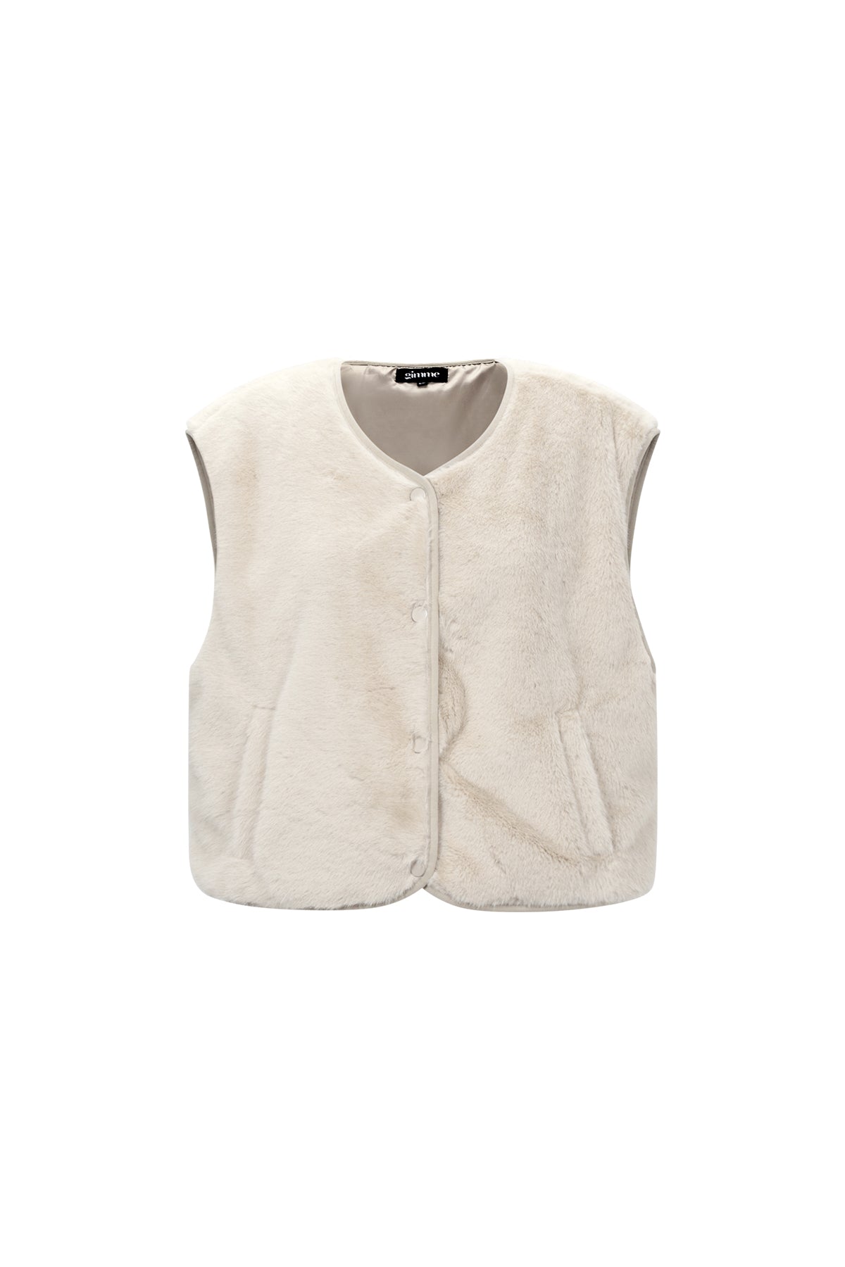 Gilet senza maniche in pelliccia sintetica