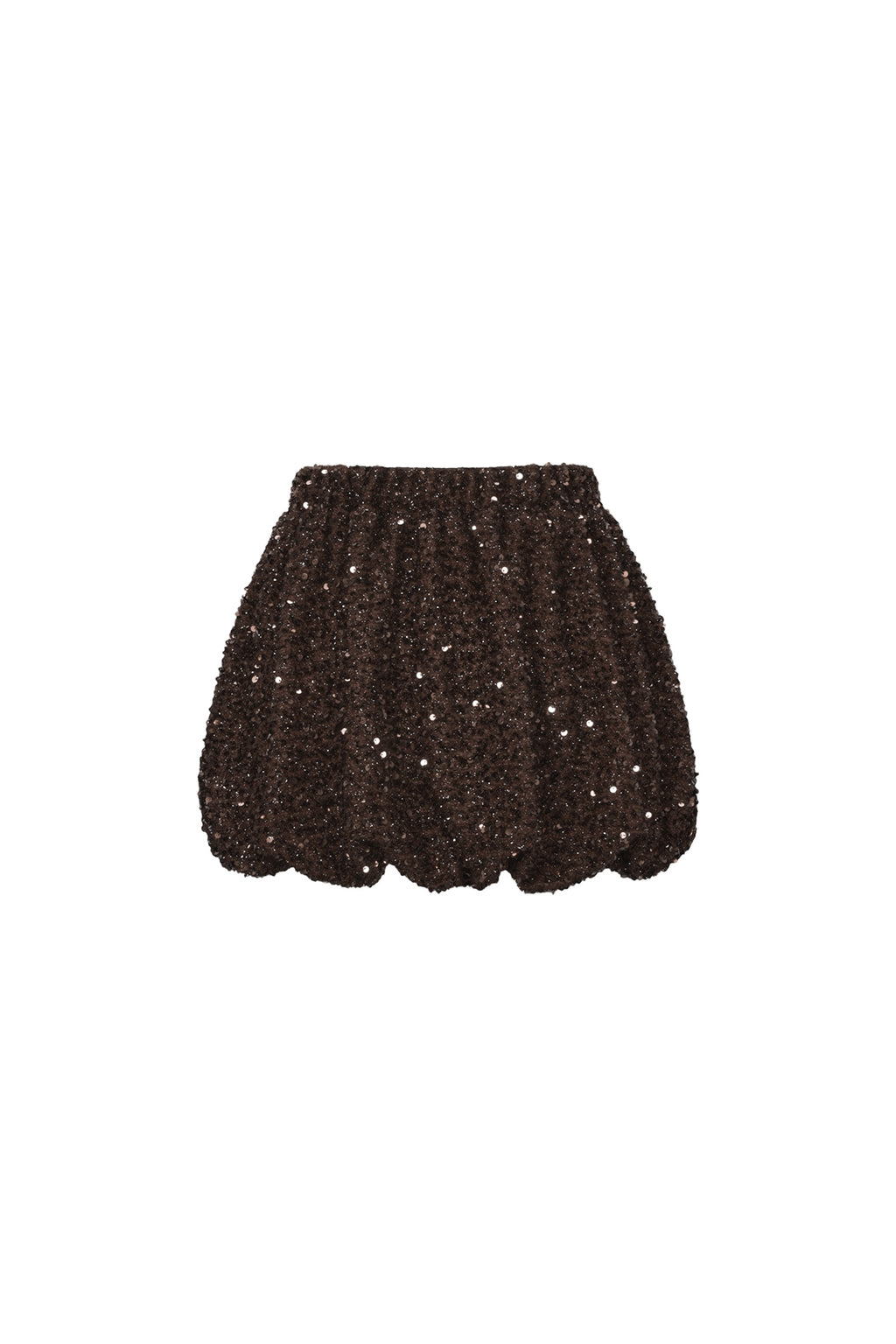 Gonna corta donna in fibra di poliestere tessuta elegante paillettes