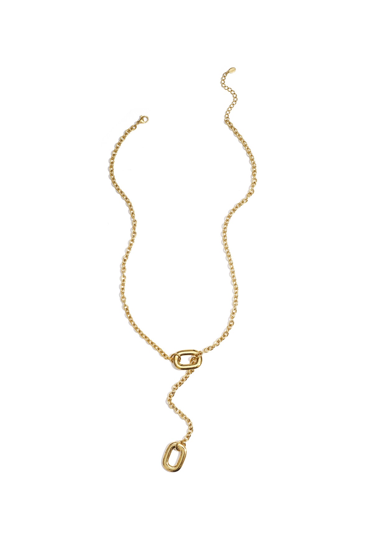 Collana a forma di Y con estremità ovali