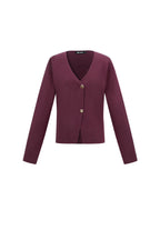 Viscosa Maglia Cardigan Donna Casual Colore Puro Autunno/Inverno