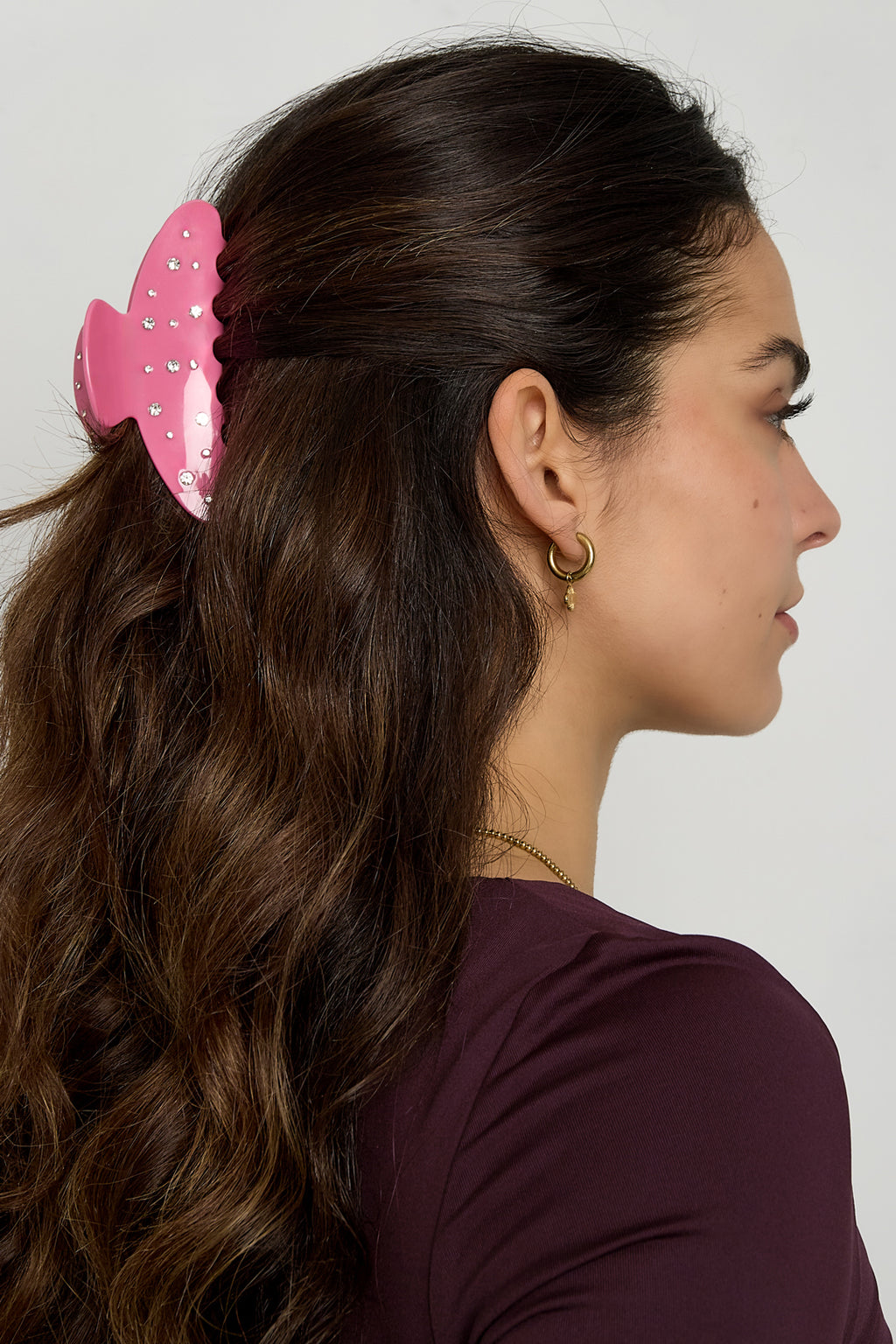 Fermagli per capelli a pois casual imitazione foglio di acetato accessori per San Valentino