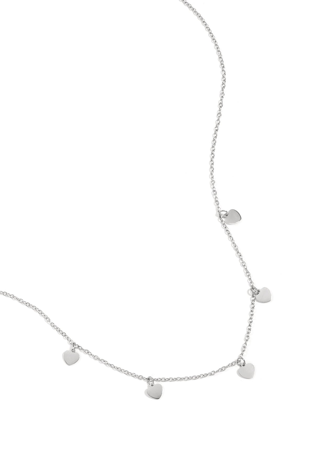 collana semplice con pendenti a cuore