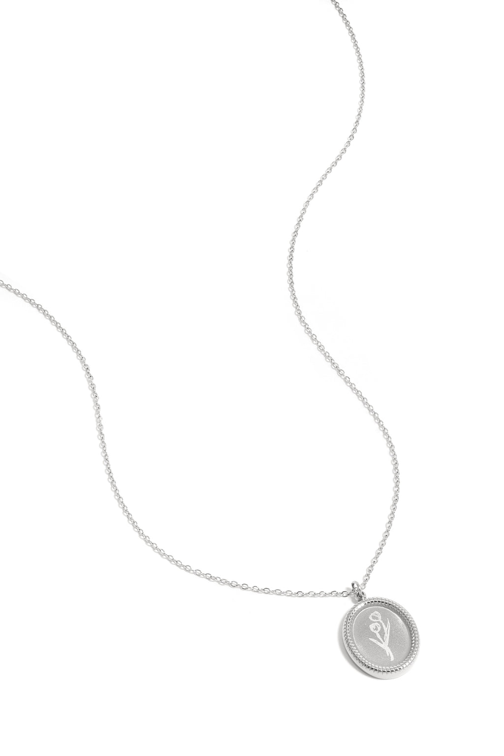 Collana in acciaio inossidabile con fiore di tulipano