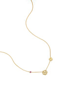 Collana con trifogli e pietre colorate