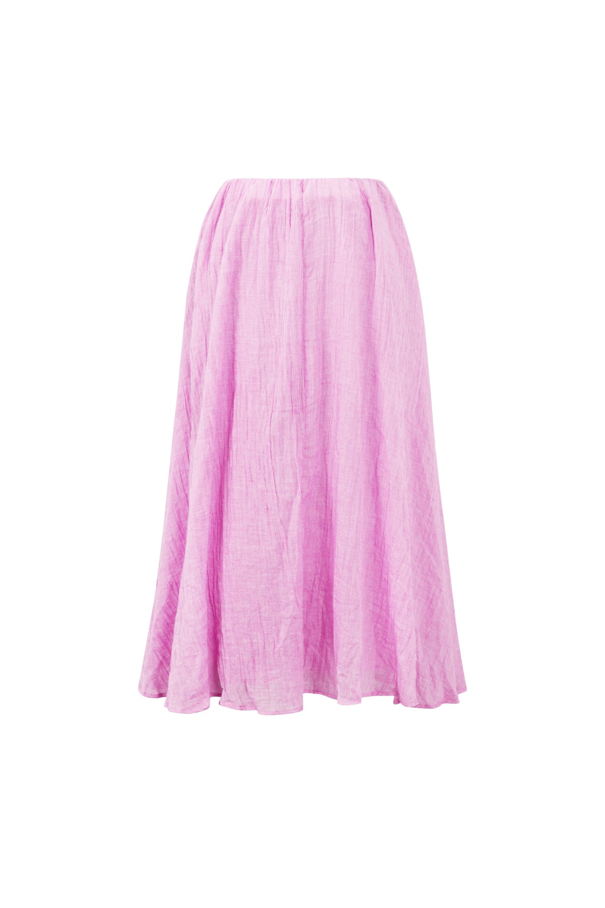 Gonna Maxi Donna in Fibra di Poliestere Tessuta Stile Casual Colore Puro