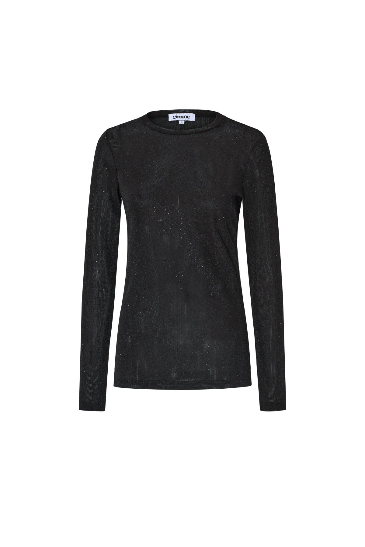 Tessuto Poliestere Maglia Manica Lunga Trasparente Seducente