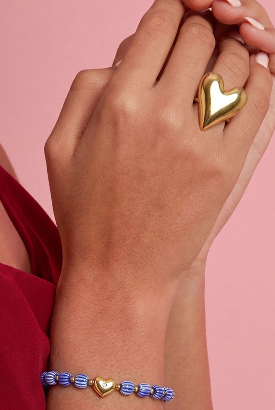 Anello importante con cuore grande