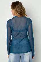 Maglia a maniche lunghe in rete