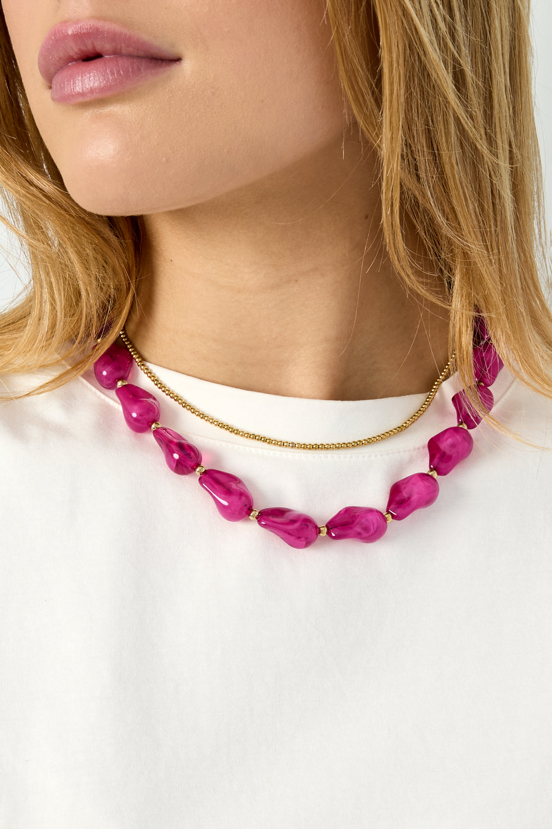 Collane con perline in acrilico, perline, casual, quotidiane, semplici, serie di gioielli da donna