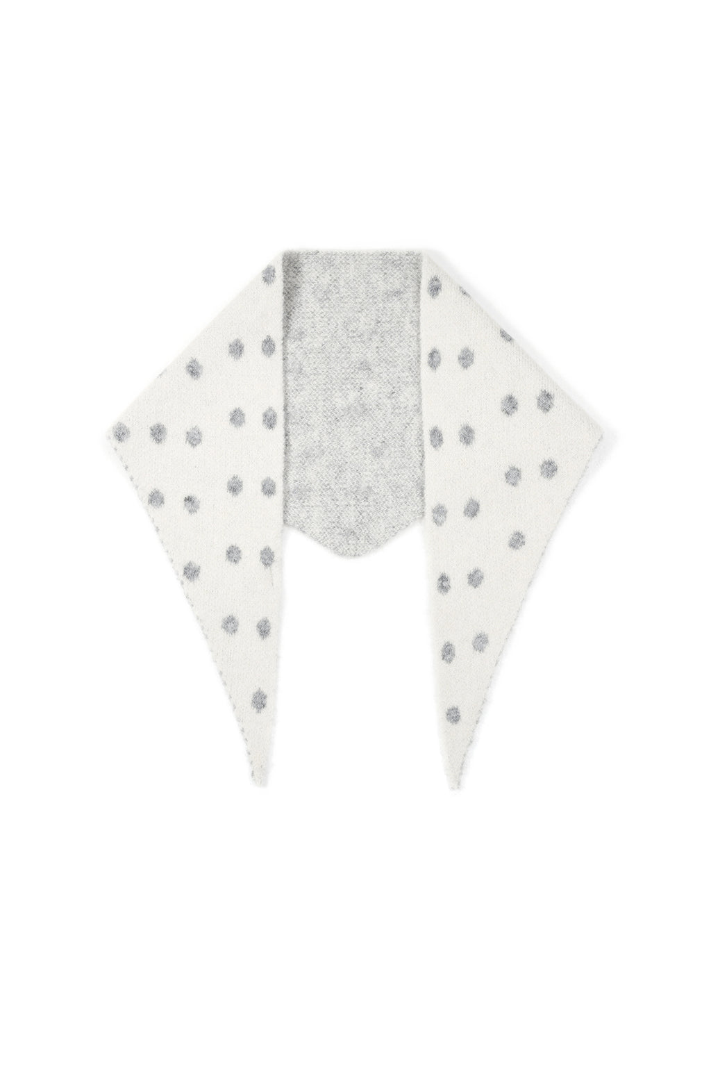 Sciarpa triangolare a pois audaci