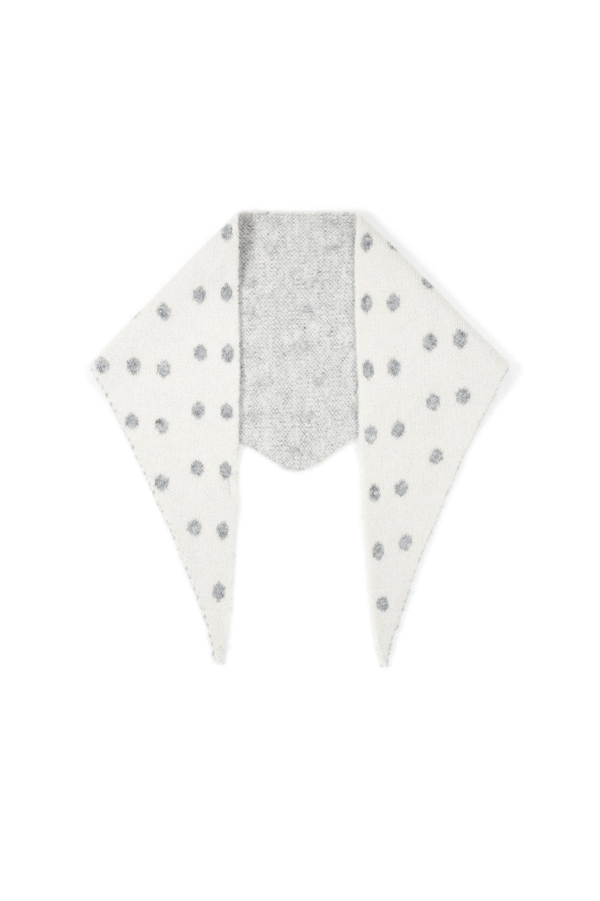 Sciarpa triangolare a pois audaci