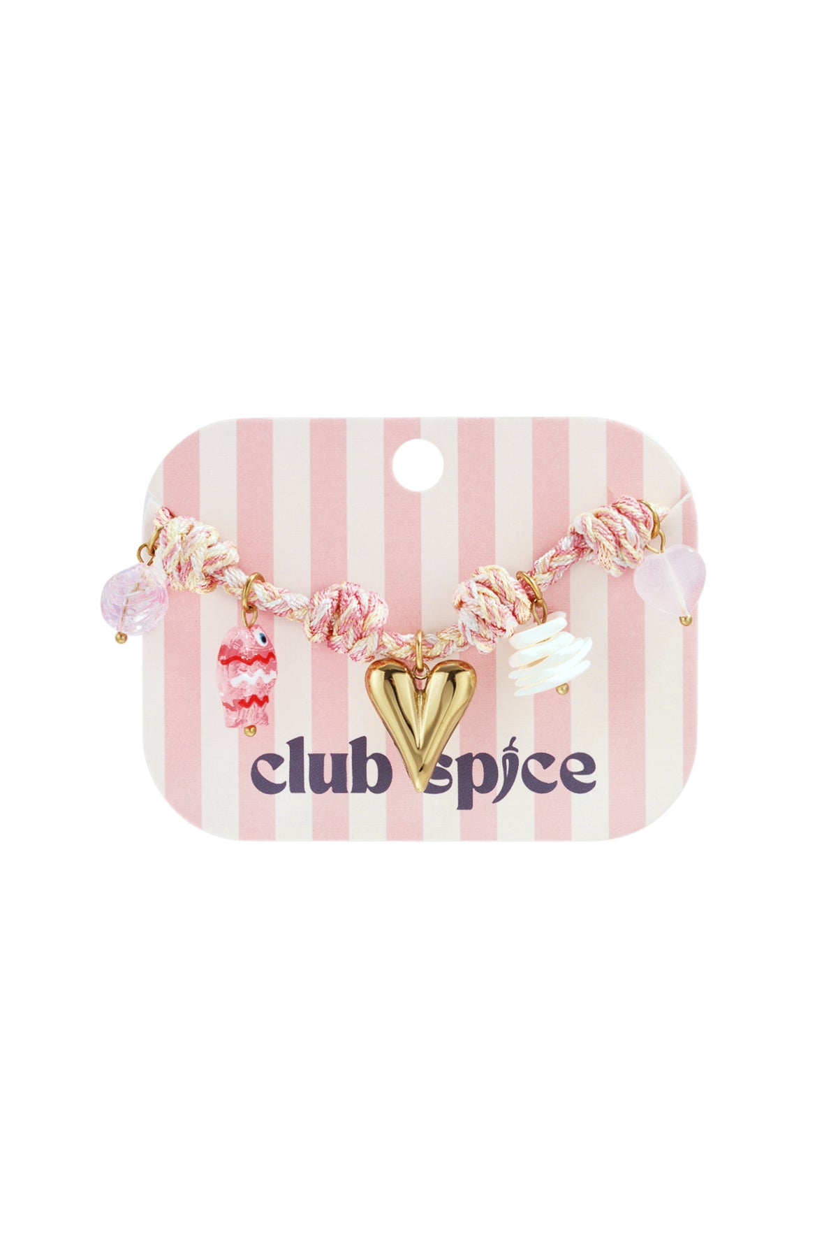 Braccialetti con ciondoli in corda, serie Heart Sweet Daily Romantic, gioielli da donna