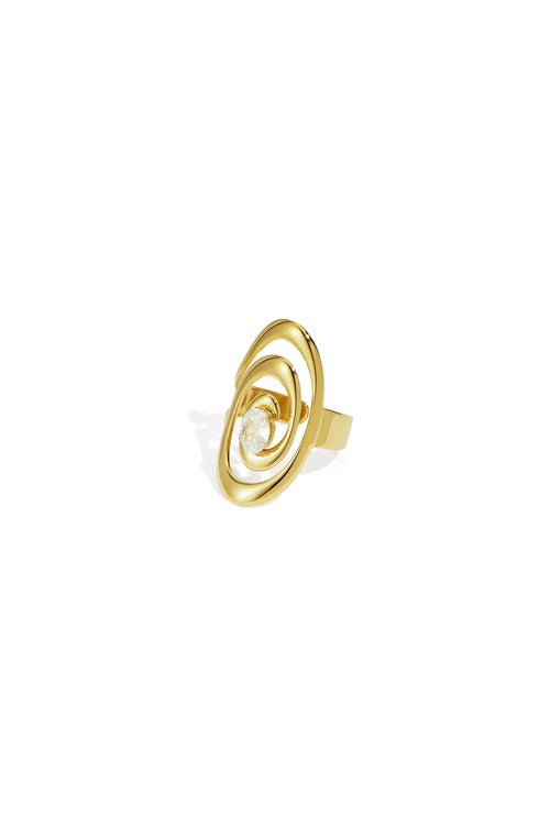 Anelli in acciaio inossidabile con pietre preziose, linee Daily Daily Simple Series, gioielli da donna