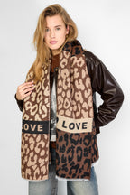 Sciarpe invernali con stampa leopardata, casual, acriliche, accessori quotidiani