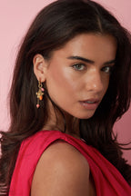 Orecchini pendenti in acciaio inossidabile con fiori, casual, quotidiani, romantici, gioielli da donna