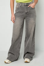 Jeans a gamba larga