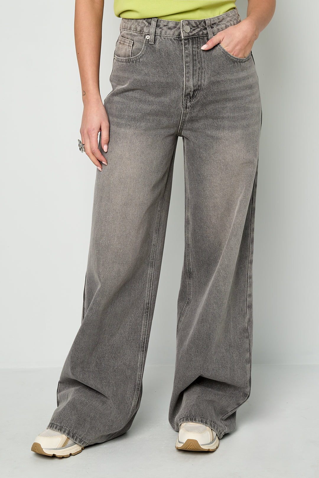 Jeans a gamba larga