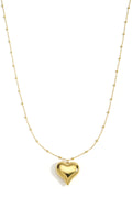 Collane lunghe in acciaio inossidabile con cuore, casual, quotidiane, semplici, gioielli da donna