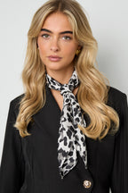 Sciarpe estive con stampa leopardata, casual, in poliestere, accessori quotidiani