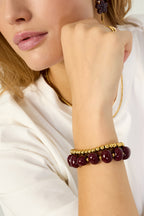 Bracciale elastico con perline grandi