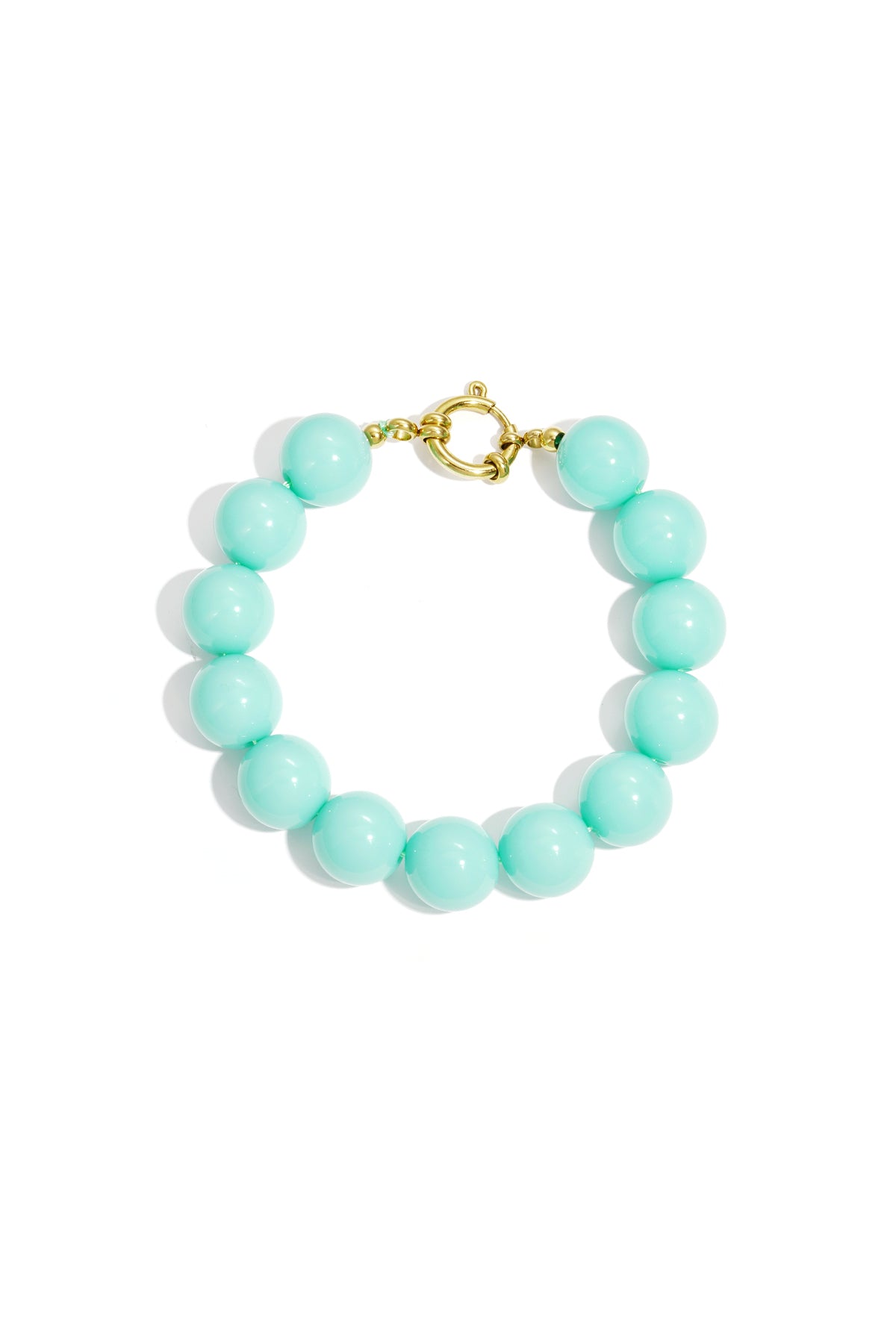 Bracciale con perle grandi e chiusura frontale