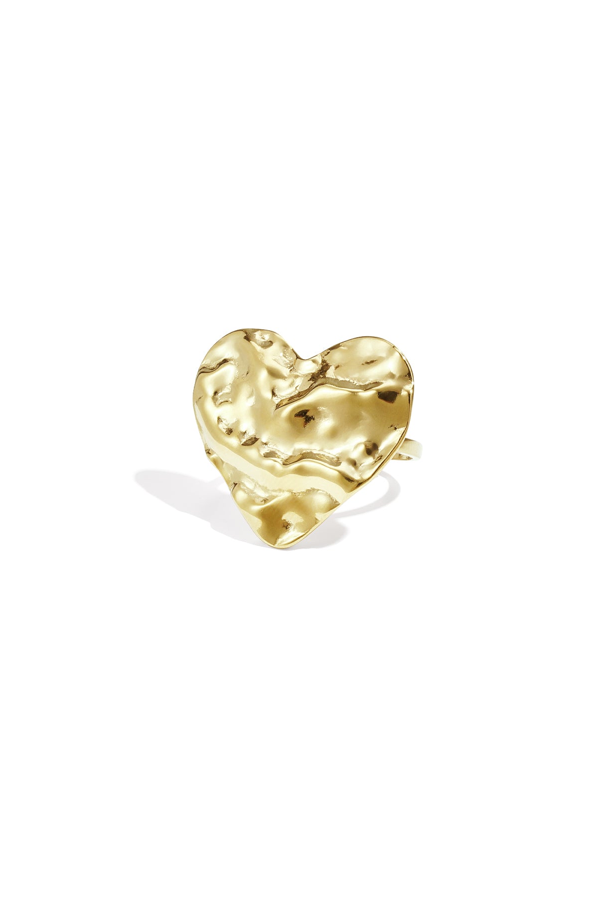 Anello statement cuore strutturato