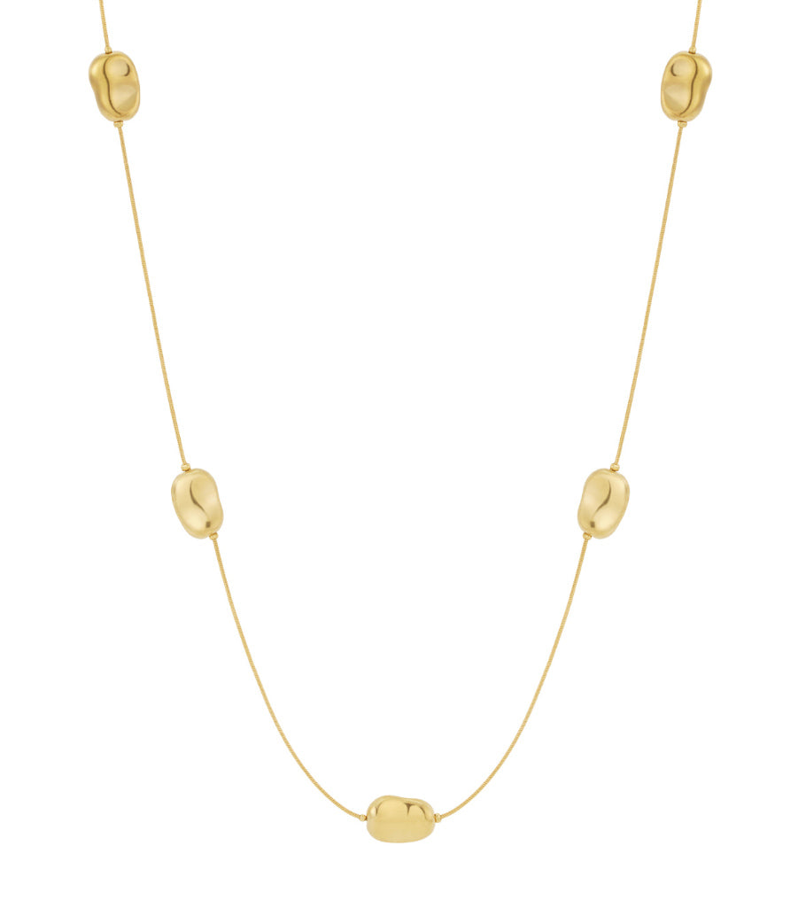 Collana lunga a maglie lisce