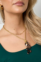Collane con ciondolo in poliestere, stile serpente, casual, quotidiano, semplice, gioielli da donna
