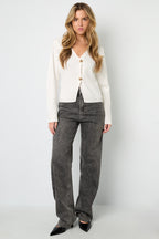 Viscosa Maglia Cardigan Donna Casual Colore Puro Autunno/Inverno