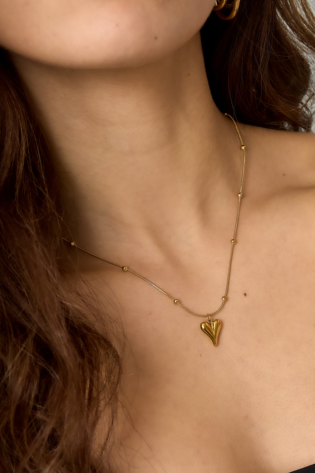 collana a pallina piccola con cuore