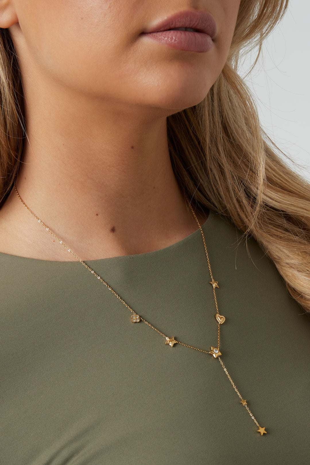 Collane con ciondolo in acciaio inossidabile, serie Star Casual Daily Simple, gioielli da donna