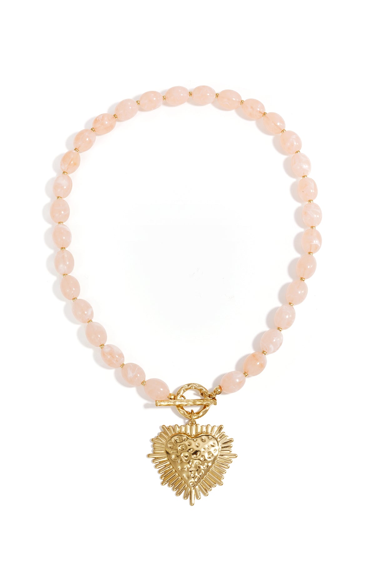Collana di perline con ciondolo di chiusura frontale