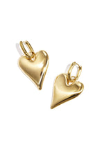 Orecchini pendenti in acciaio inossidabile a forma di cuore, casual, quotidiani, semplici, da donna
