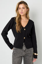 Viscosa Maglia Cardigan Donna Casual Colore Puro Autunno/Inverno