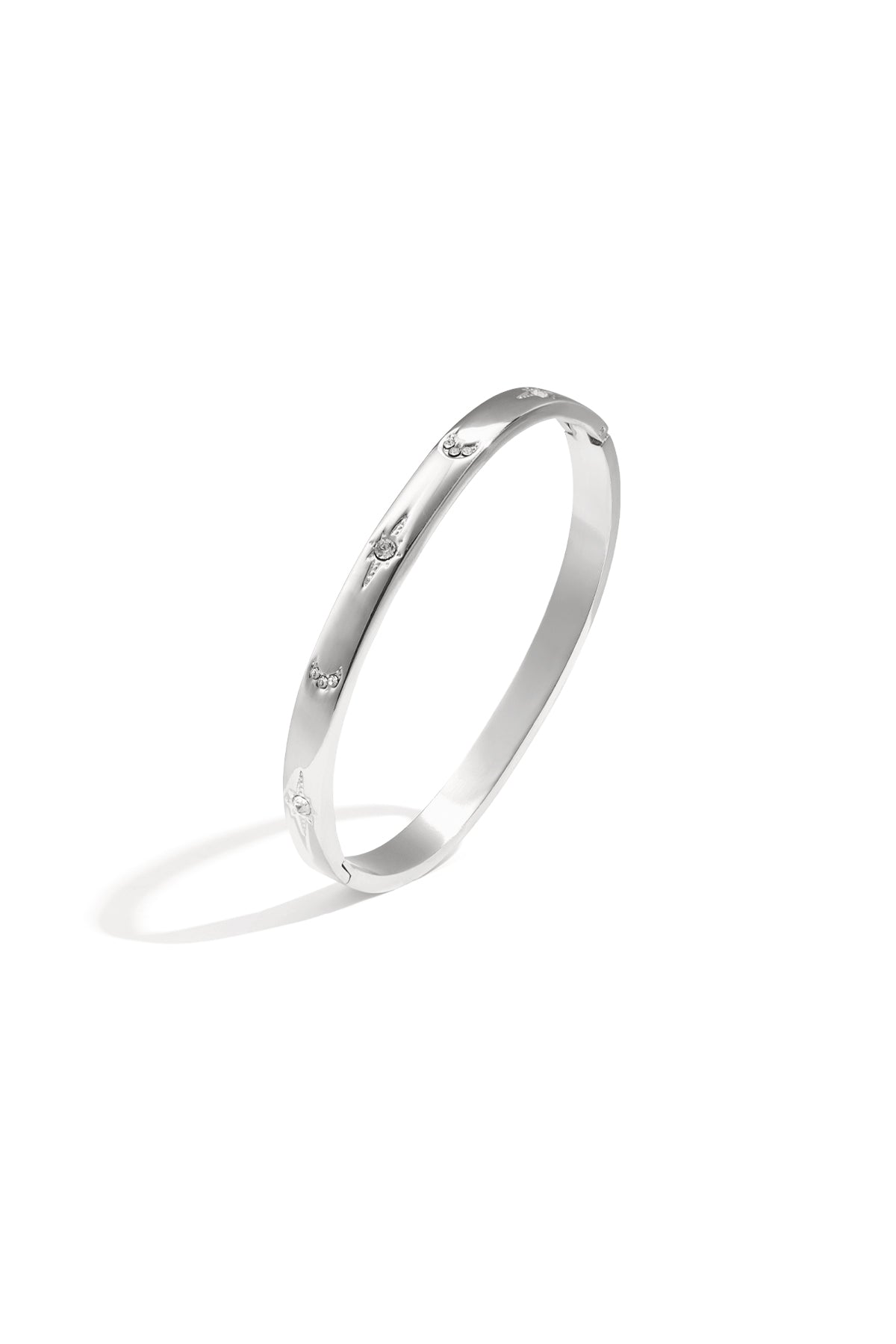 Braccialetti in acciaio inossidabile a pois, casual, quotidiani, semplici, gioielli da donna