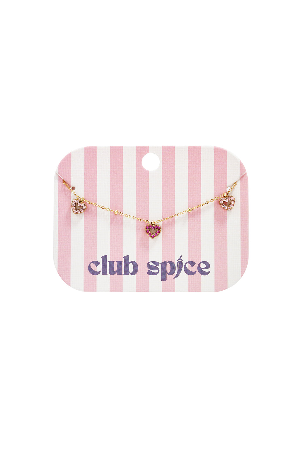 Bracciale con pietre rosa nei cuori