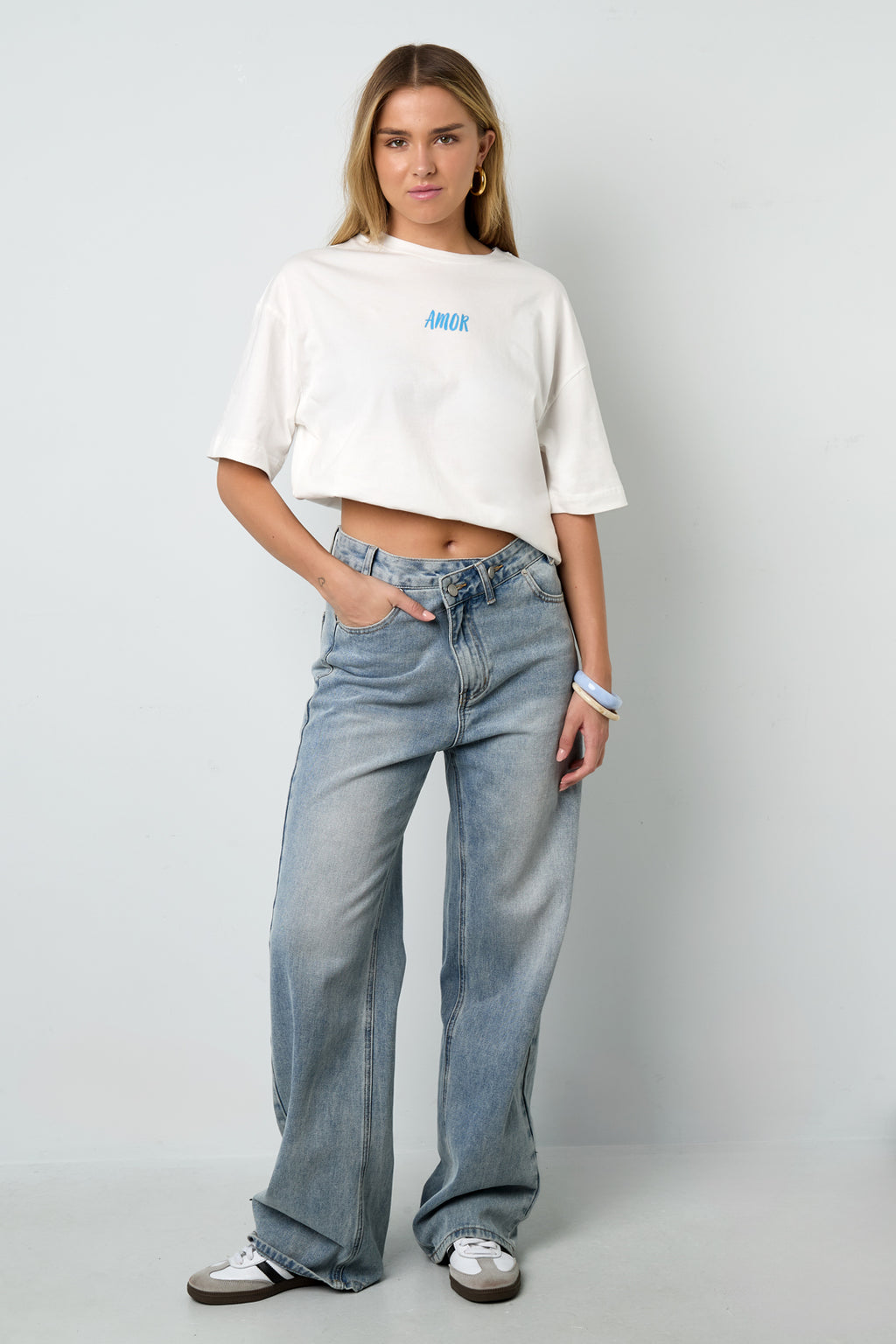 Cotone Maglia T-shirt Donna Casual Lettere