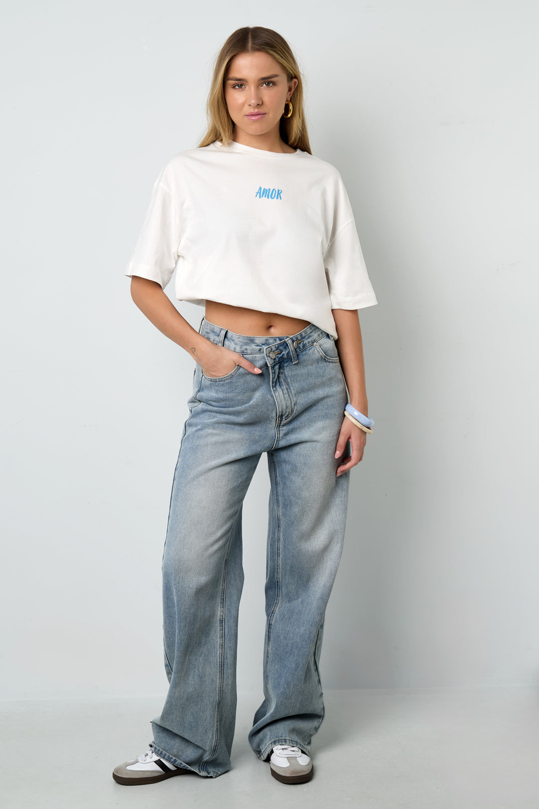 Cotone Maglia T-shirt Donna Casual Lettere