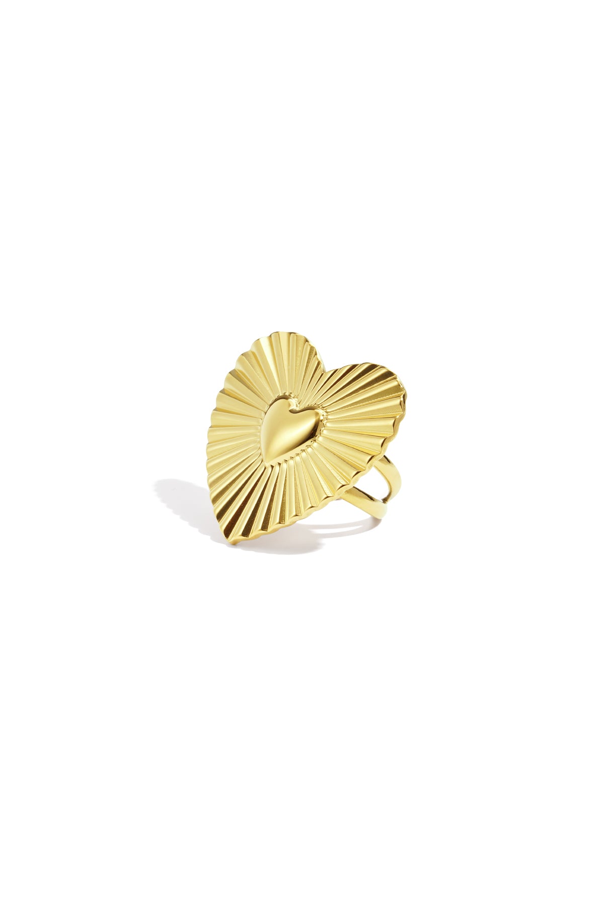 Anelli in acciaio inossidabile con cuore, casual, quotidiani, semplici, gioielli da donna