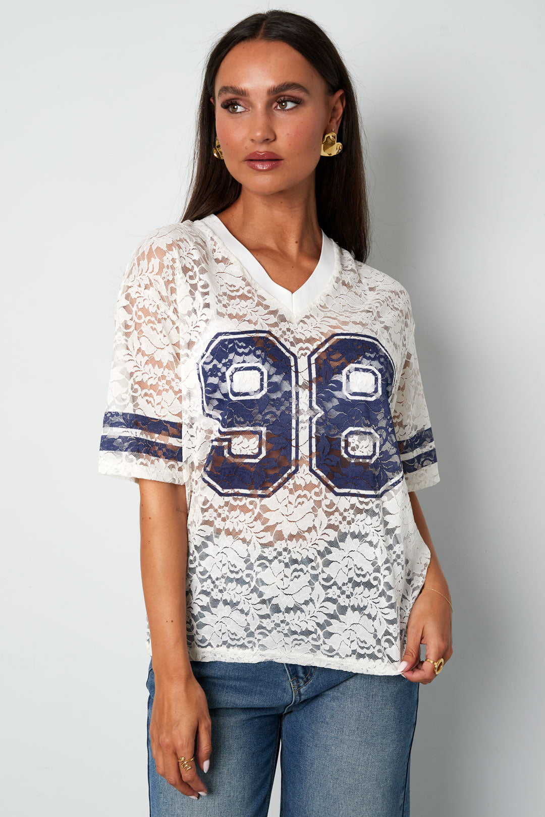 Woven Polyester Fiber Maglietta Donna Sporty Color Clash