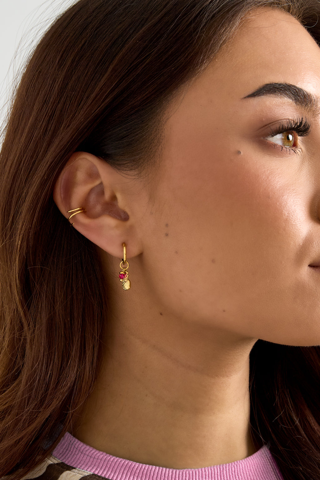 Earcuff Spirale Colore oro Gold Stainless Steel