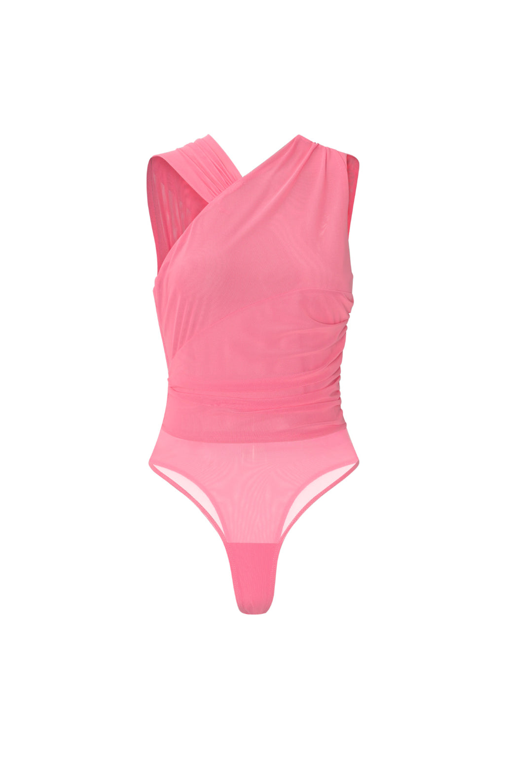Body Modellante in Spandex con Design a Spalla Singola Taglio Contorno