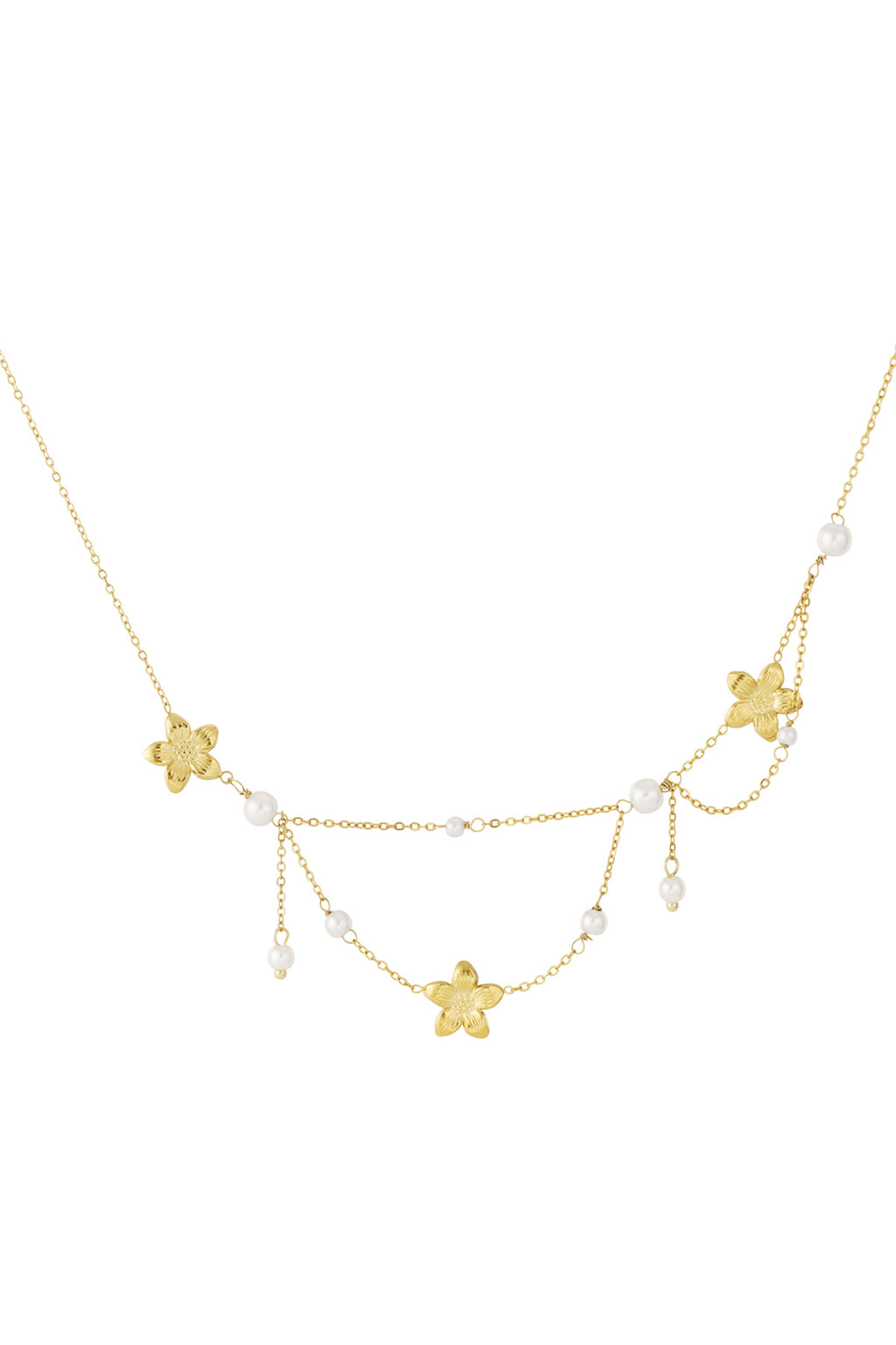 Collana con fiori a doppio problema