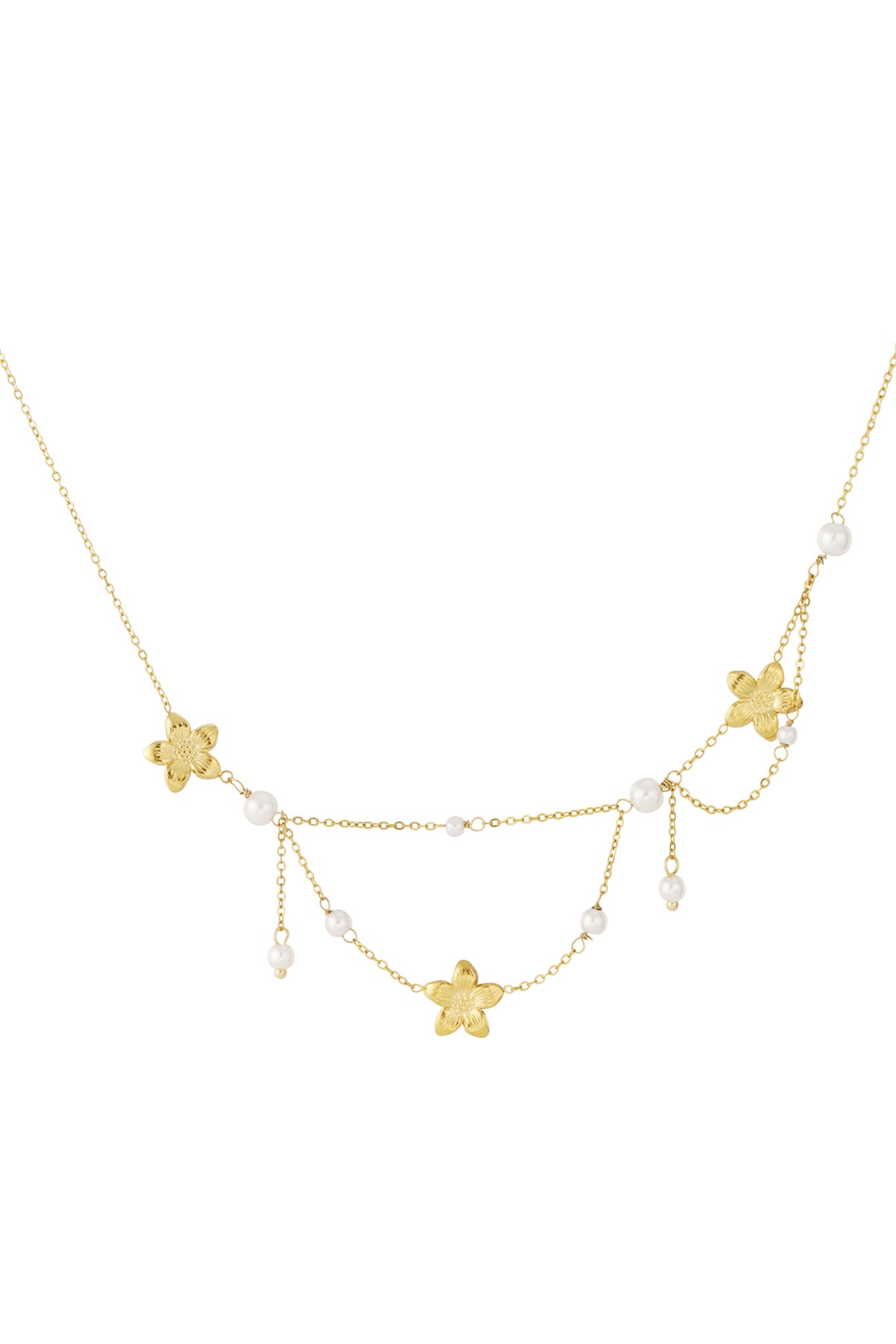 Collana con fiori a doppio problema