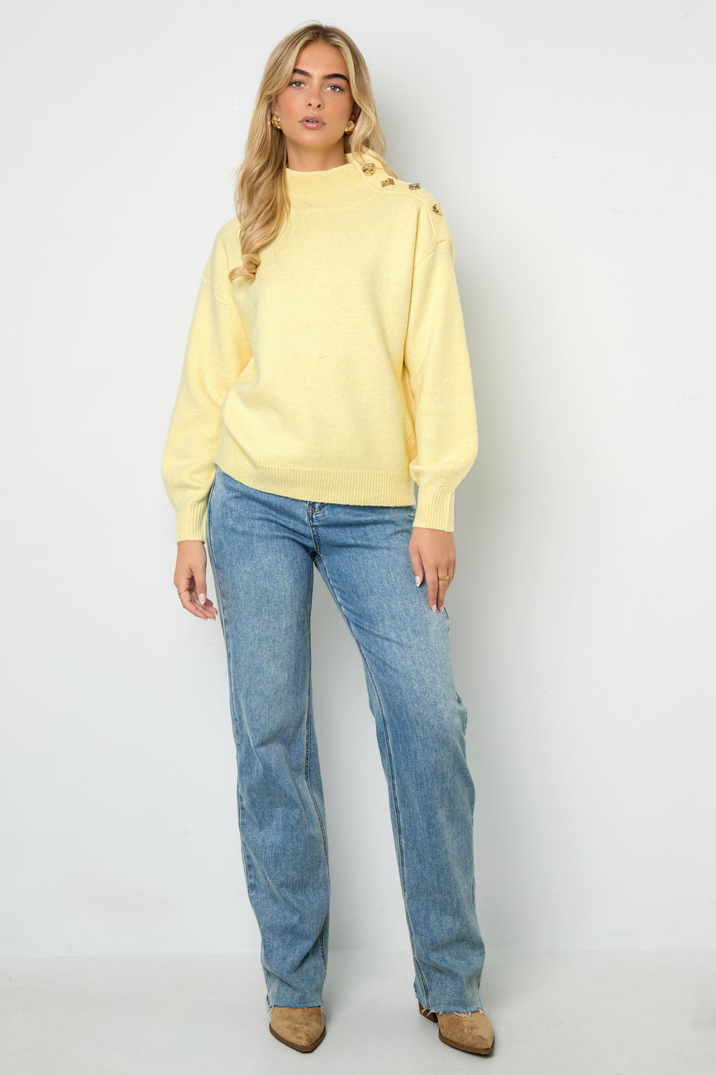 Maglione Donna in Fibra di Poliestere Intrecciata Stile Casual Colore Puro