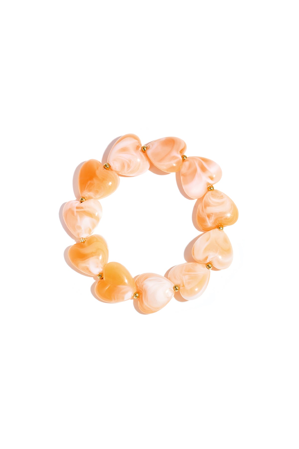 Bracciale con perline a forma di cuore