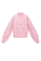 Maglione lavorato a maglia con cuori