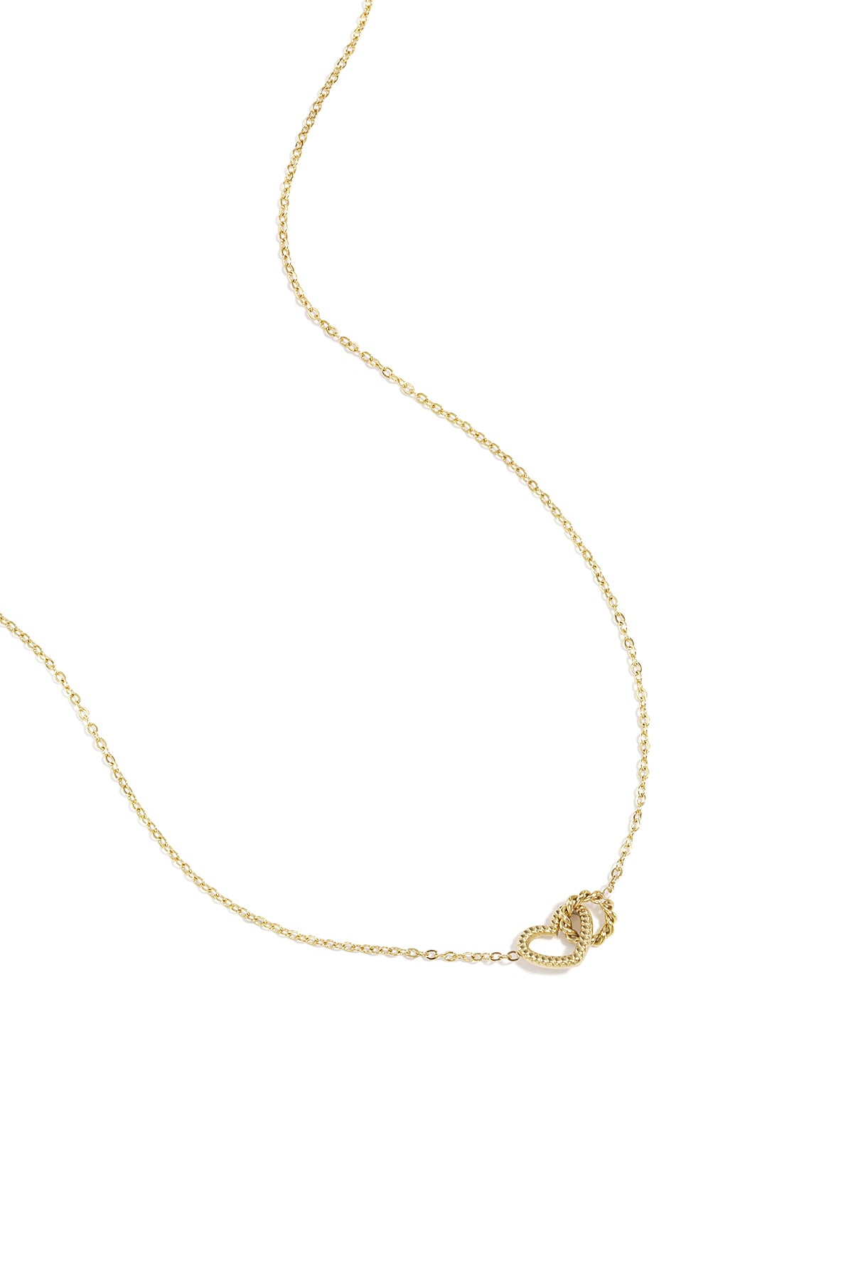 Collana con ciondolo a forma di cuore unito