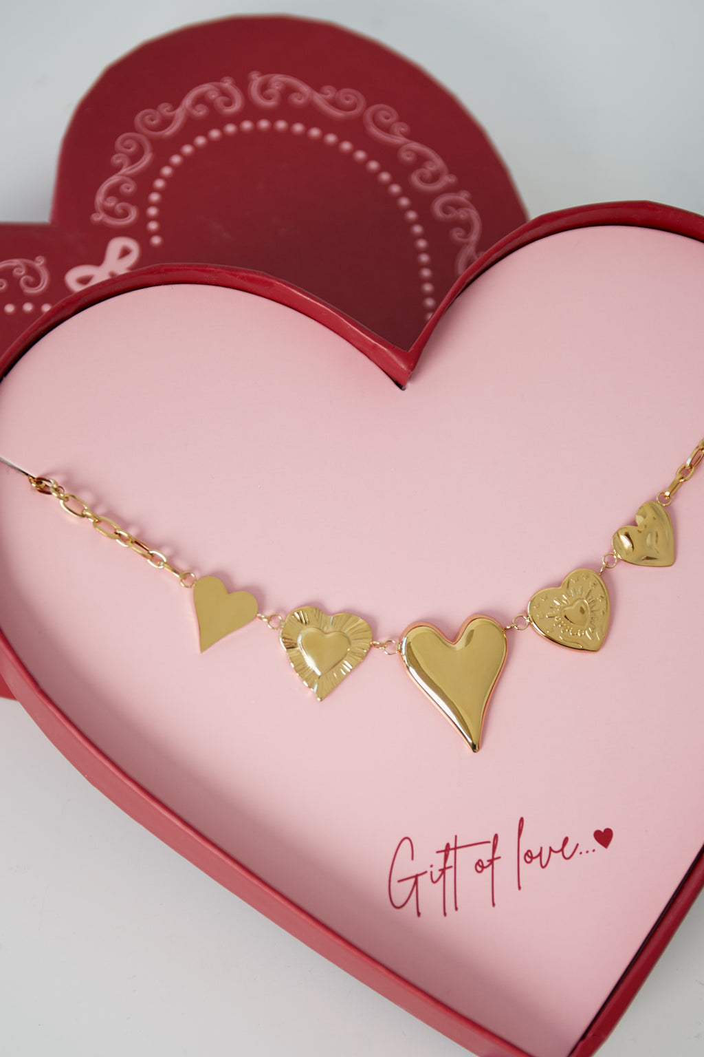 dono d'amore collana in acciaio inossidabile con scritta "love"